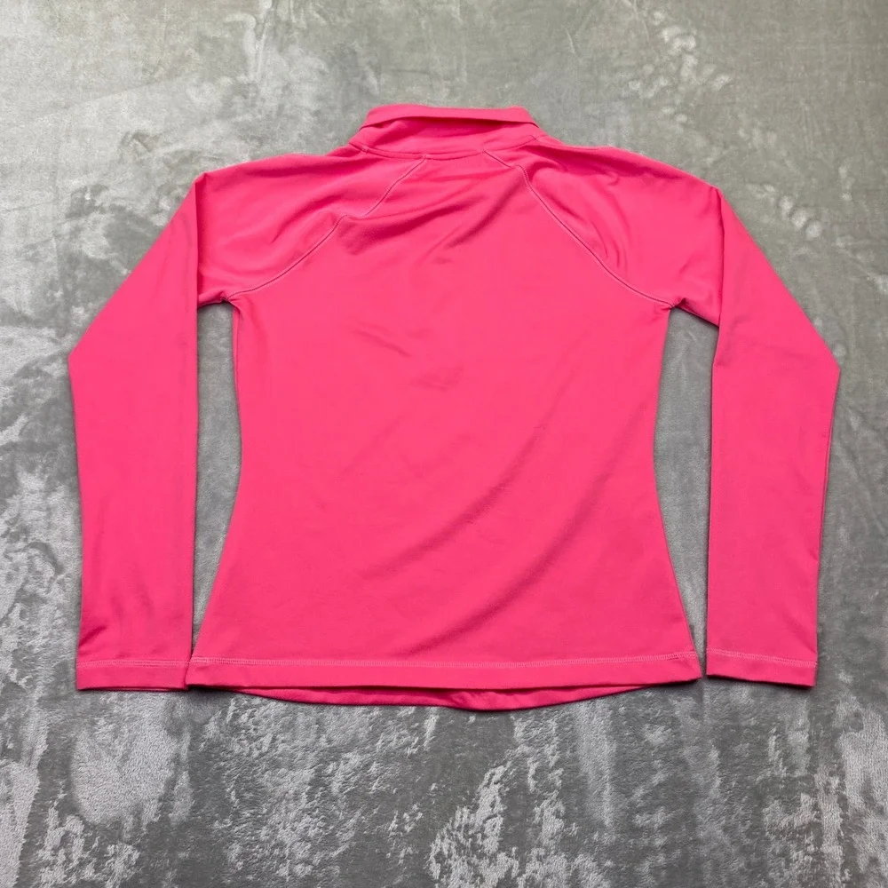 Abercrombie Fitch Active Pink Quarter Zip Pullover L/S Athletic‎ Junioer Sz L